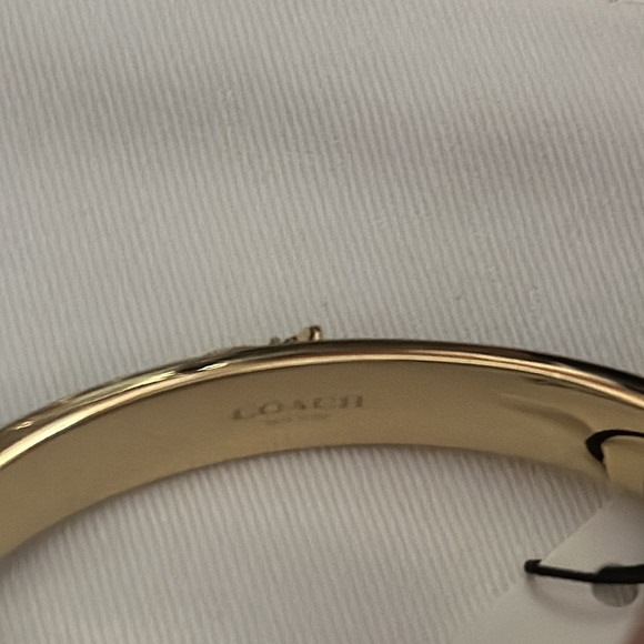 Coach gold and black horse and carriage hinged bangle - Picture 3 of 4